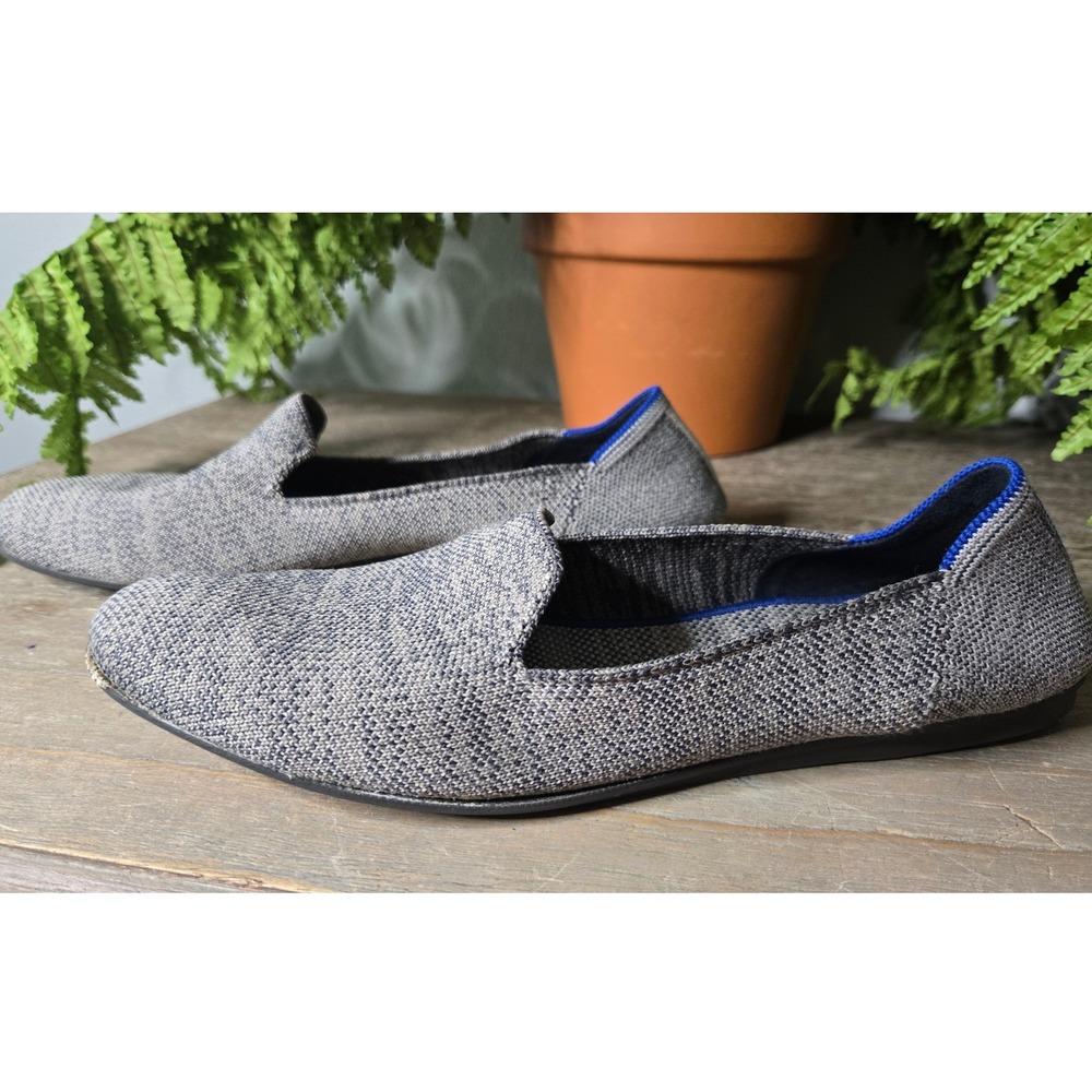 Rothy's The Loafer Flats Women's 10 Gray Knit Washable Slip On Shoes